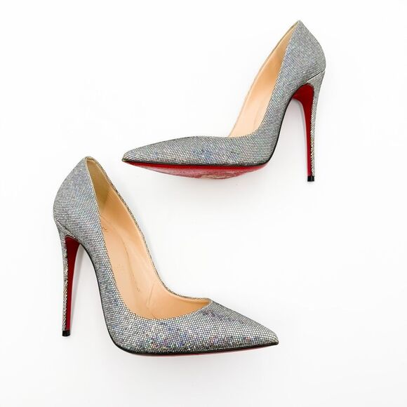 Christian Louboutin So Kate Heels120 Pumps Metallic EU 37.5 US 7.5 - Picture 9 of 13